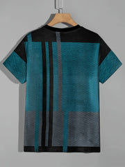 Vintage Style Printed Tee Shirt Men's Casual Round Neck Street Tee