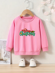 Alphabets Pattern Sweatshirt for Girls