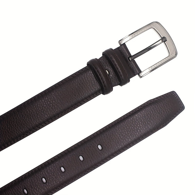 Men's Automatic Buckle PU Leather Belt Business Waist Strap