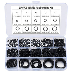 200 Pcs O Rings Gasket Kit Plumbing Rubber Washers