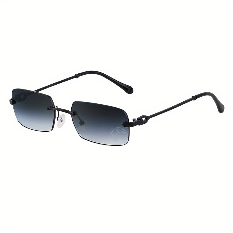 Square Rimless Sunglasses Men's Driving Sunglasses