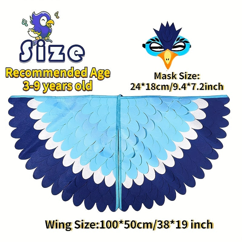 52 Cm Owl Peacock Costume Halloween Dress Up With Bird Wings Cape