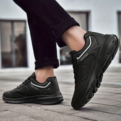 Men's Lace up Sneakers Comfortable PU Leather Upper
