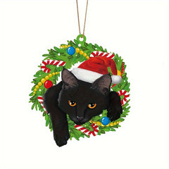 Cat Acrylic Pendant Christmas Tree Decorations