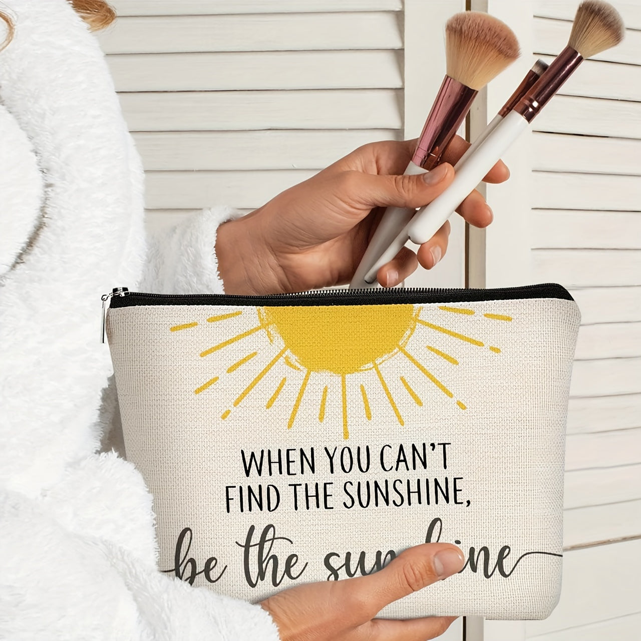 Unisex Sunshine Cosmetic Bag Zipper Travel Wash Bag
