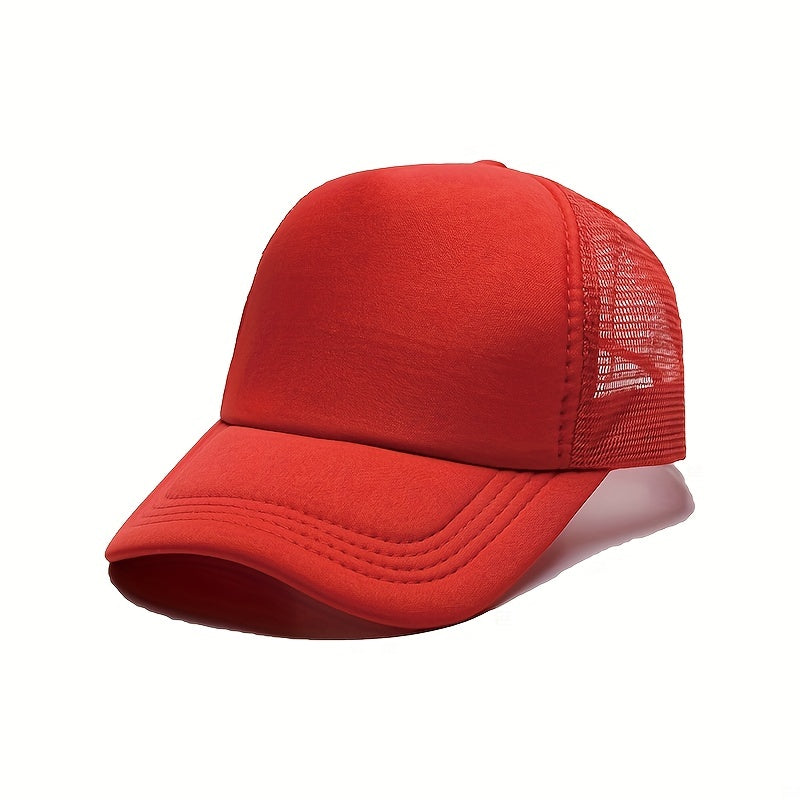 Red Mesh Baseball Cap Sun Protection Hat