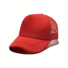 Red Mesh Baseball Cap Sun Protection Hat