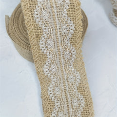 DIY Burlap Decorative Ribbon Jute Webbing Edge Ribbon 78 74inch 6 6ft Per Roll