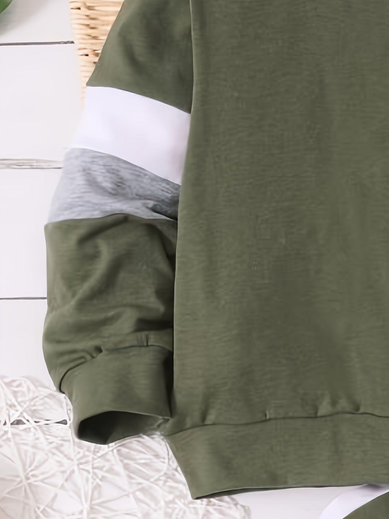 Boy's 2pcs Block Sweatshirt & Sweatpants Set for Spring Fall