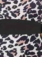 One Shoulder Leopard Print Swimsuit