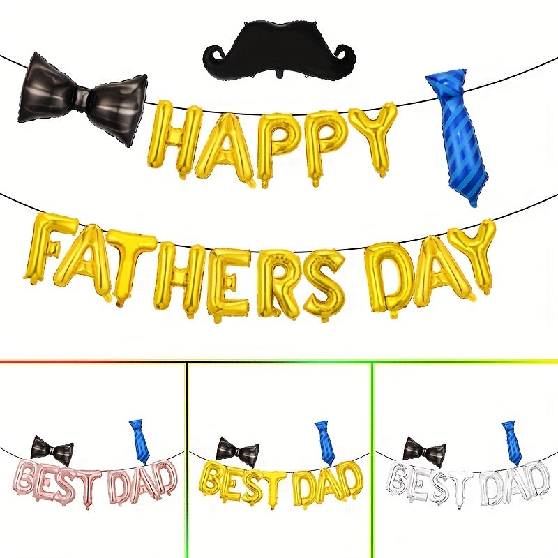 Father's Day Balloons Set - Beard Aluminum Film Balloon