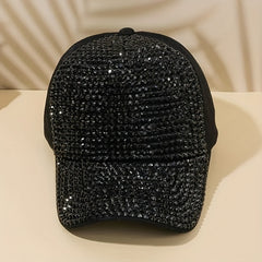 Summer Baseball Cap with Diamond Inlay