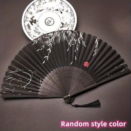 Silk Fan Chinese Folding Home Decoration Art Craft Gift Dancing Hand Fan