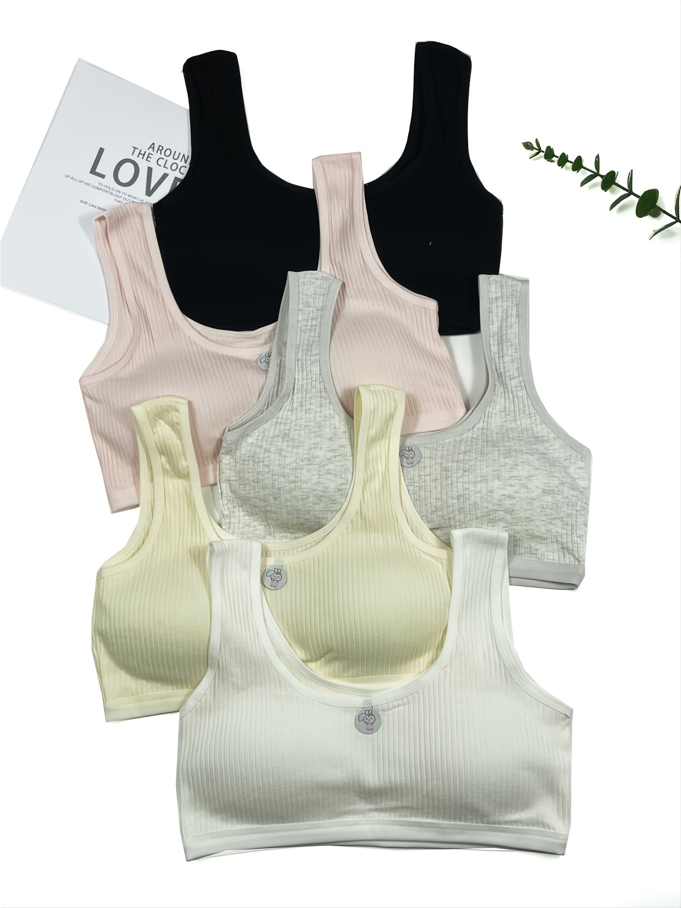 Girls' No Steel Ring Knit Cami Bra