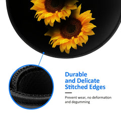 Sunflower Soft Mini Mouse Round Mouse Mat Non Slip Base Waterproof Mouse Pad