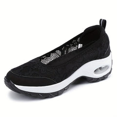 Breathable Lace Cushion Walking Shoes Women Stylish Non Slip Outdoor Activities