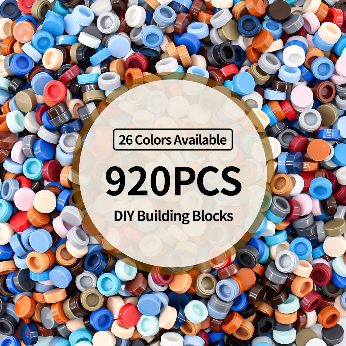 920pcs 1x1 Round Special Bricks Small Particle Mixed Loose Brick Accessories