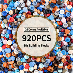 920pcs 1x1 Round Special Bricks Small Particle Mixed Loose Brick Accessories