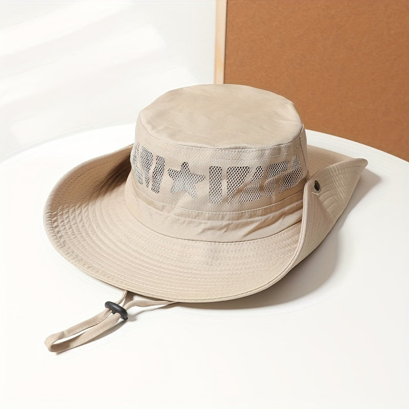 Sun Hat Wide Brim Breathable Mesh UPF 50 Waterproof Fishing Hat