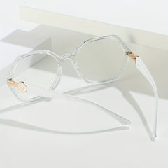 Geometric TR90 Clear Lens Glasses Anti Light for Men Women