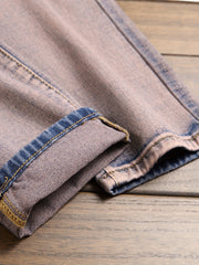 Slim Fit Ripped Jeans Mens Casual Street Style Distressed Denim Pants