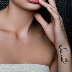 3 A4 Tattoo Stencils + Dye Paste - Animal Word Butterfly Pattern Semi-permanent