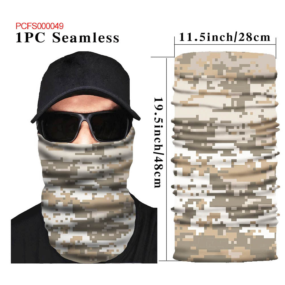 Sports Face Mask Mosaic Cube Camouflage Neck Protector Unisex Dustproof Mask