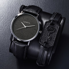 Sports Business Watch & Bracelet Set for Men