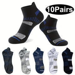 10Pairs Anti-Odor Sweat-Absorbing Breathable Low-Cut Socks