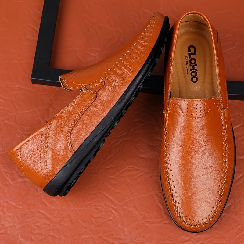 CLOHOO Customizable Leather Loafer Shoes Lightweight Casual Sneakers