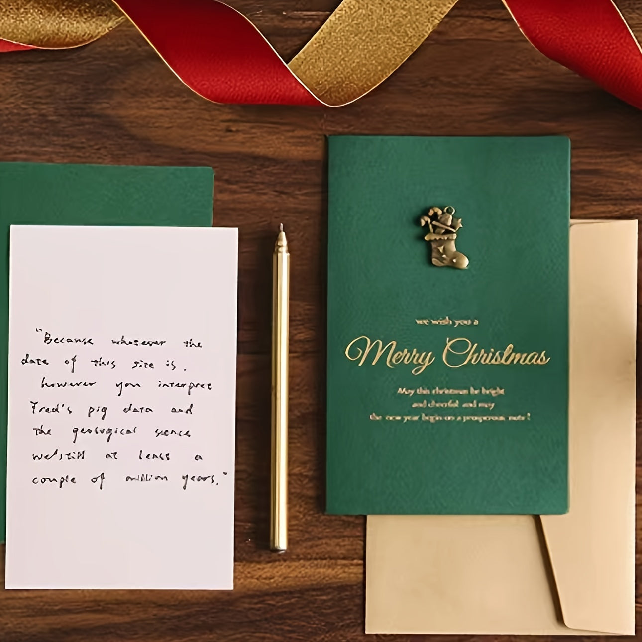 Set of Christmas Cards with Envelopes - Special Holiday Greetings