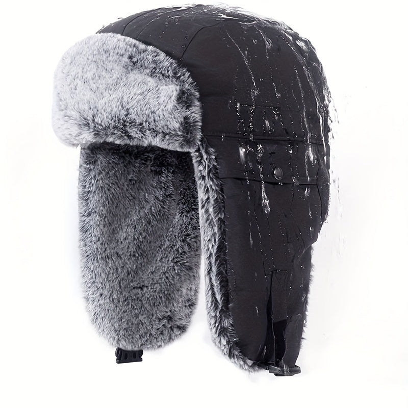 Winter Trapper Hat Rabbit Velvet Warm Outdoor Ski Hat