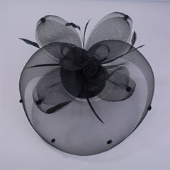 Mesh Head Piece with Faux Feather Hair Accessories for Party