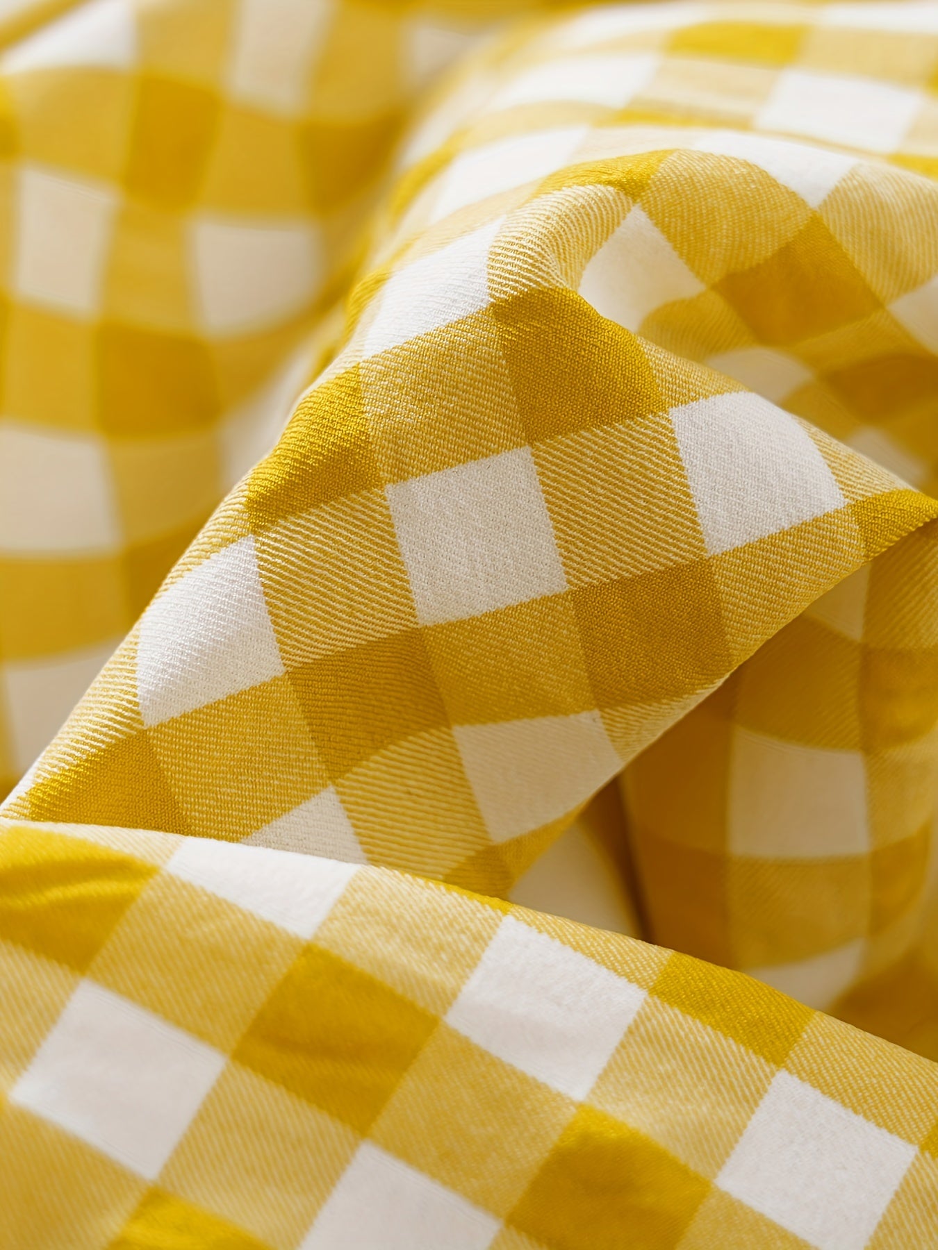 Yellow Plaid Girls Ruffle Trousers Toddler Pants