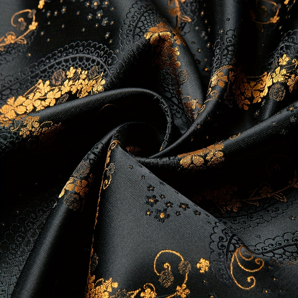 Barry Wang Mens Silk Paisley Floral Scarf Autumn Winter Shawl