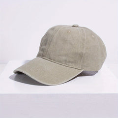 Solid Washed Baseball Cap for Outdoor Sports
