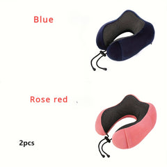 2pcs Memory Pillows Comfortable Travel Neck Pillow U shaped Pillow