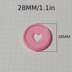 12pcs 28MM Box Love Round Plate Binding Buckle Loose leaf Book Accessories
