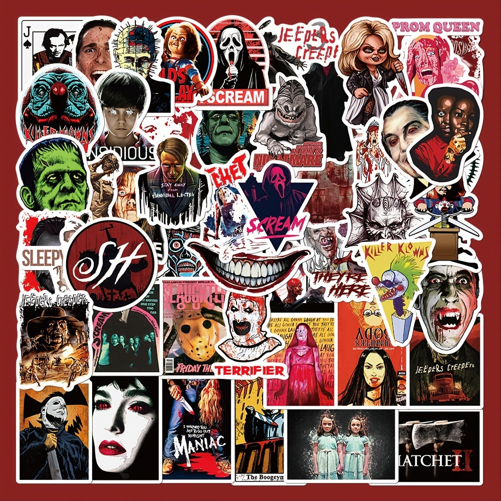 50pcs Horror Movie Combo Series Waterproof Sticker Diy Toy