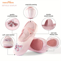 Girl's Pink Backless Soft Dance Shoes Comfy Non Slip