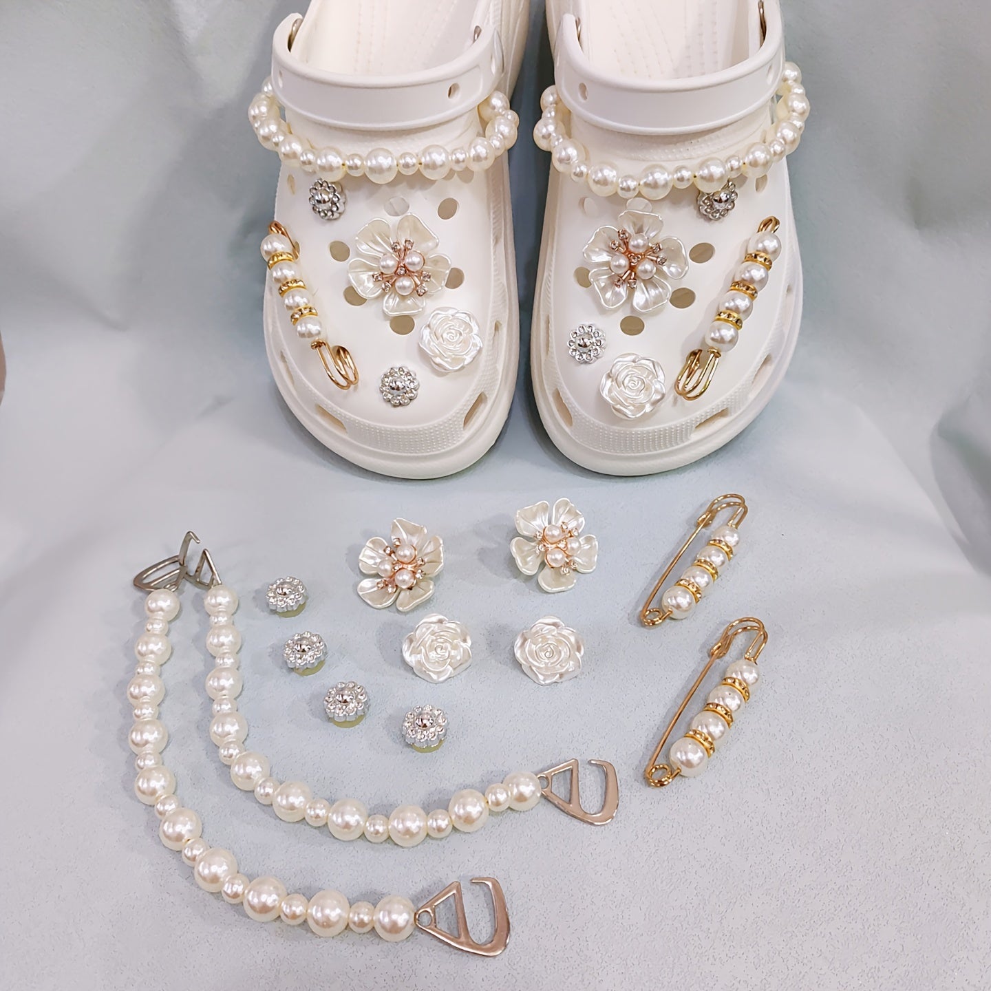 Camellia Decoration Hole Shoes for Women Girls Party Favors