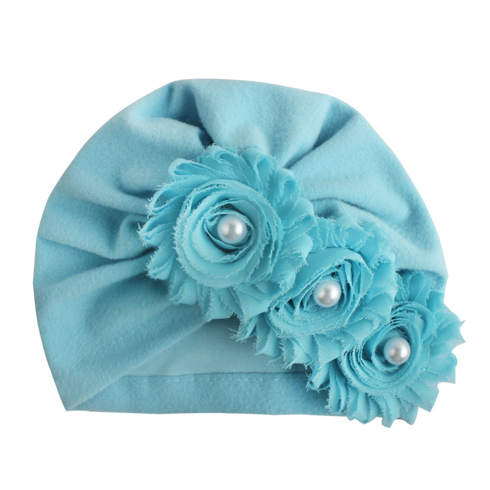 Warm Faux Pearl Baby Headscarf Gift For Kids