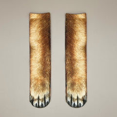 Animal Paw Socks 3D Printed Unisex Novelty Socks