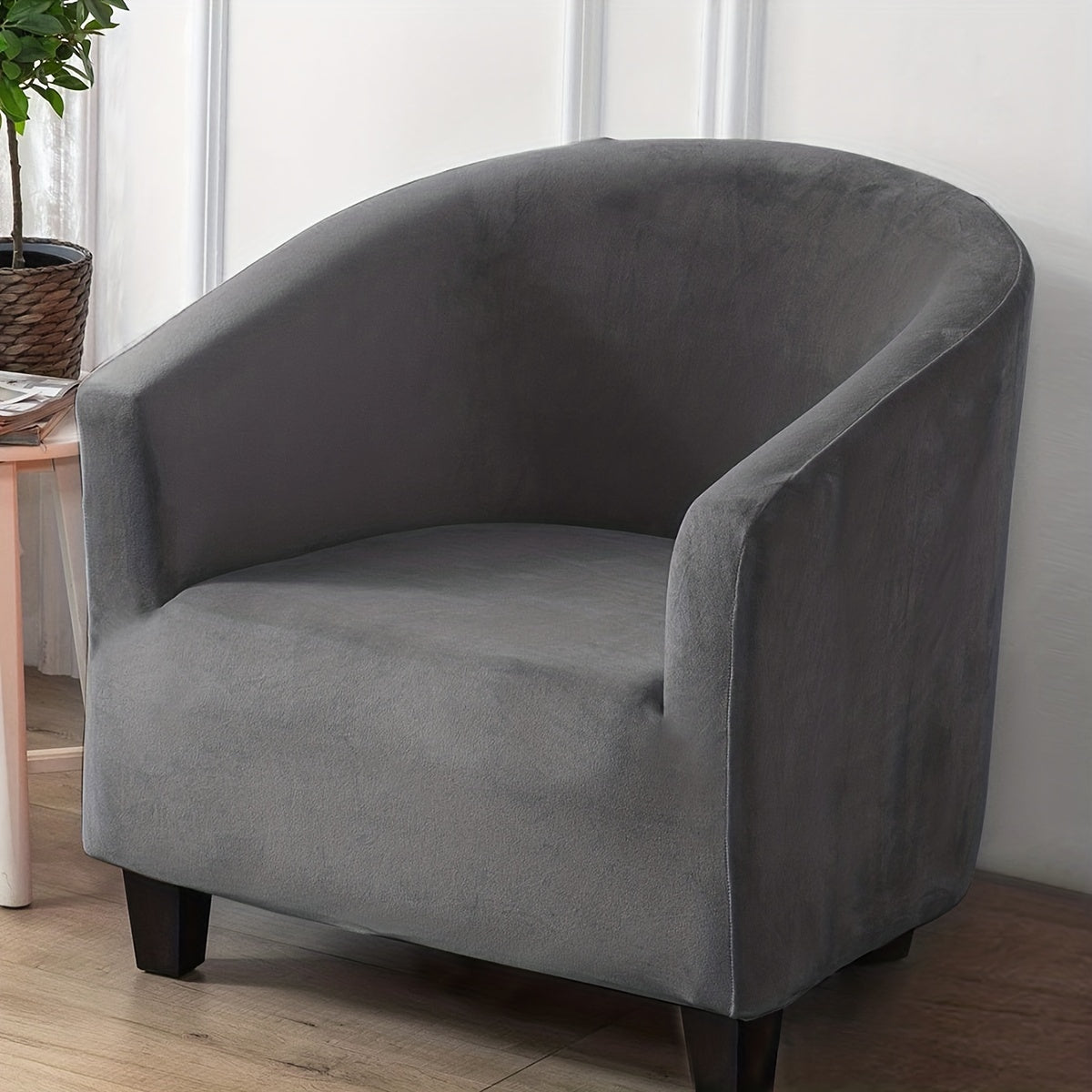Velvet Tub Chair Cover for Home Decor