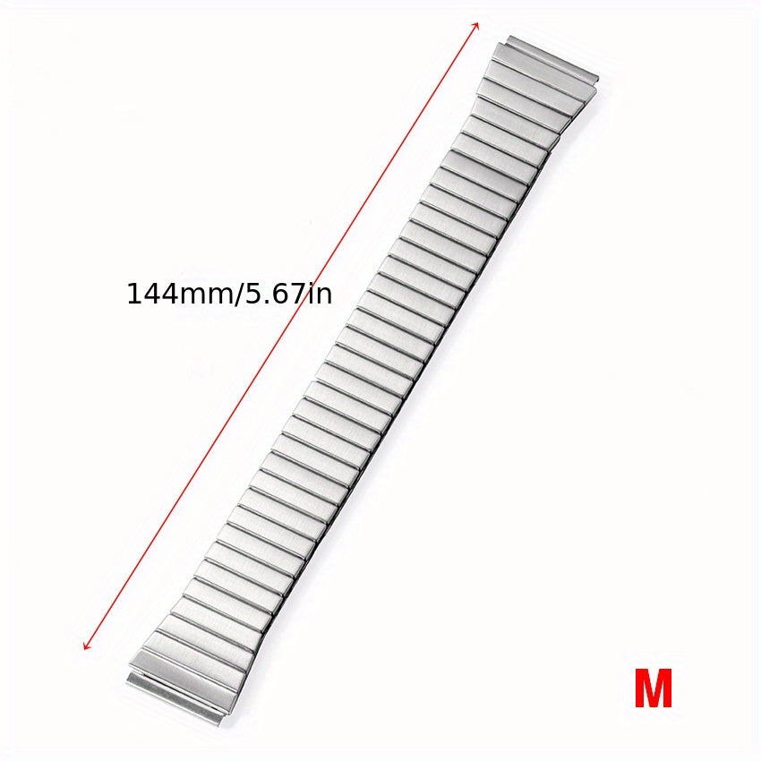 18mm Metal Elastic Strap Watch Band Stainless Steel Expansion Bracelet