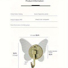 Butterfly Type Adhesive Self Adhesive Hook, 4.54 KG Load Capacity