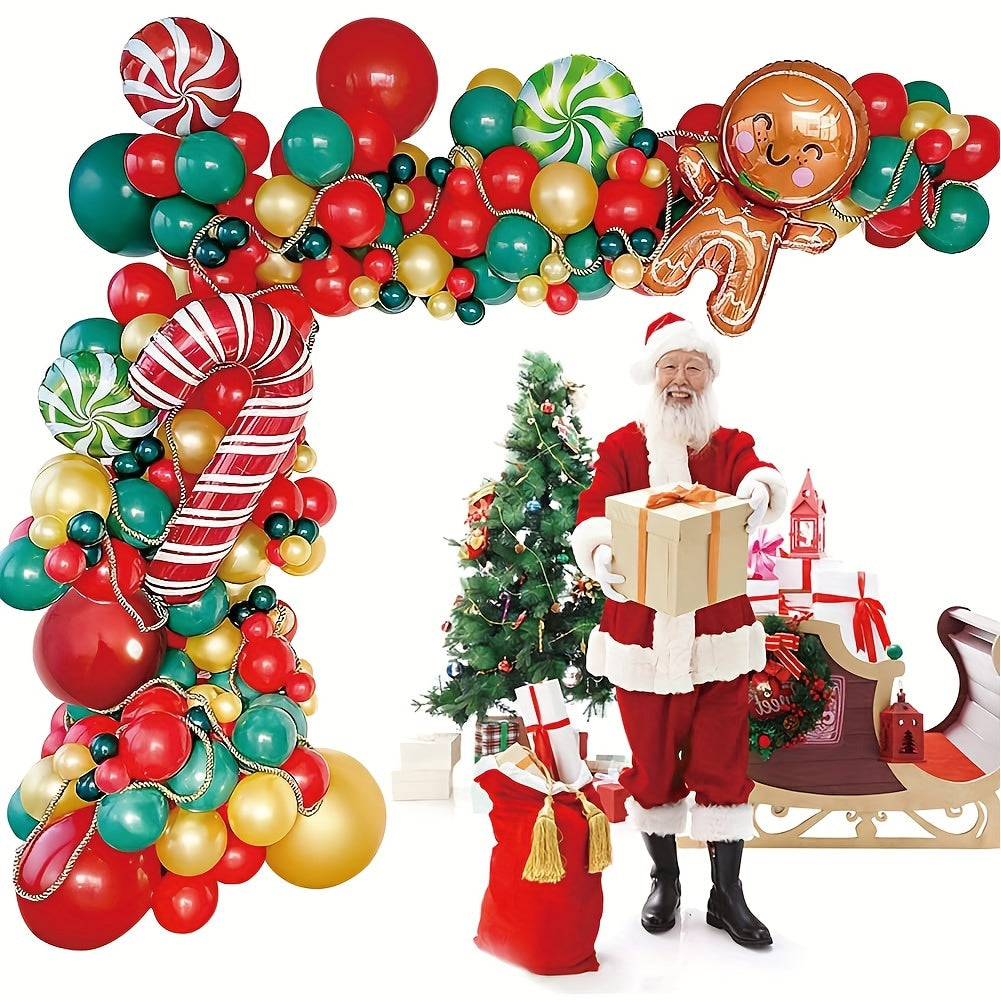 128pcs Christmas Balloon Garland Arch Kit Holiday Decor