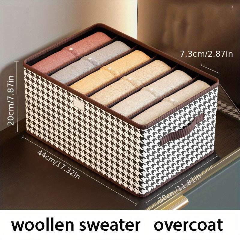 Houndstooth Storage Box Lightweight Dustproof Organizer