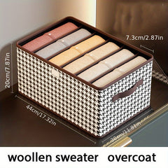 Houndstooth Storage Box Lightweight Dustproof Organizer
