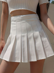 Pleated Skirt Casual High Waist Skirt For Spring & Summer